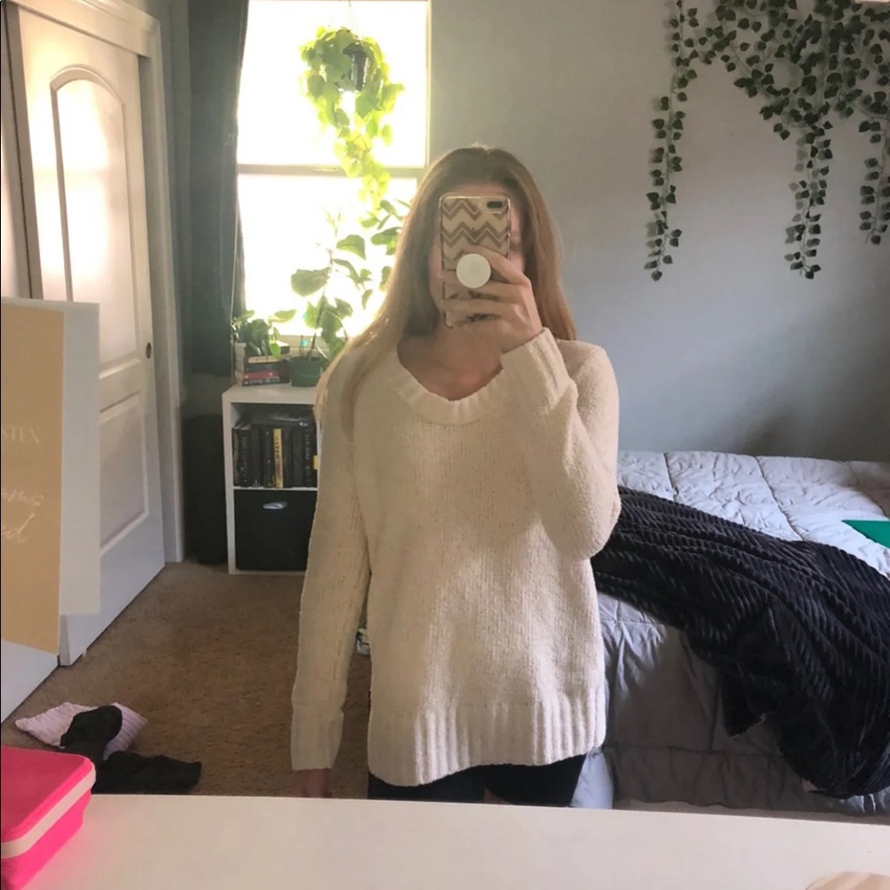 Cream Chenille Sweater
